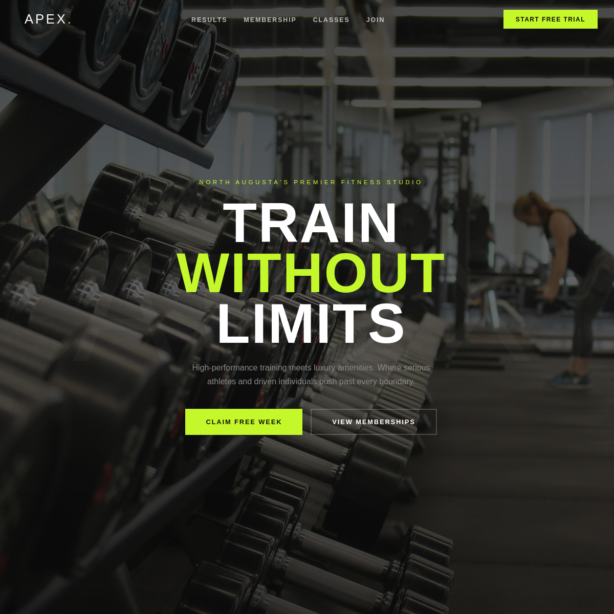 Apex Athletic website
