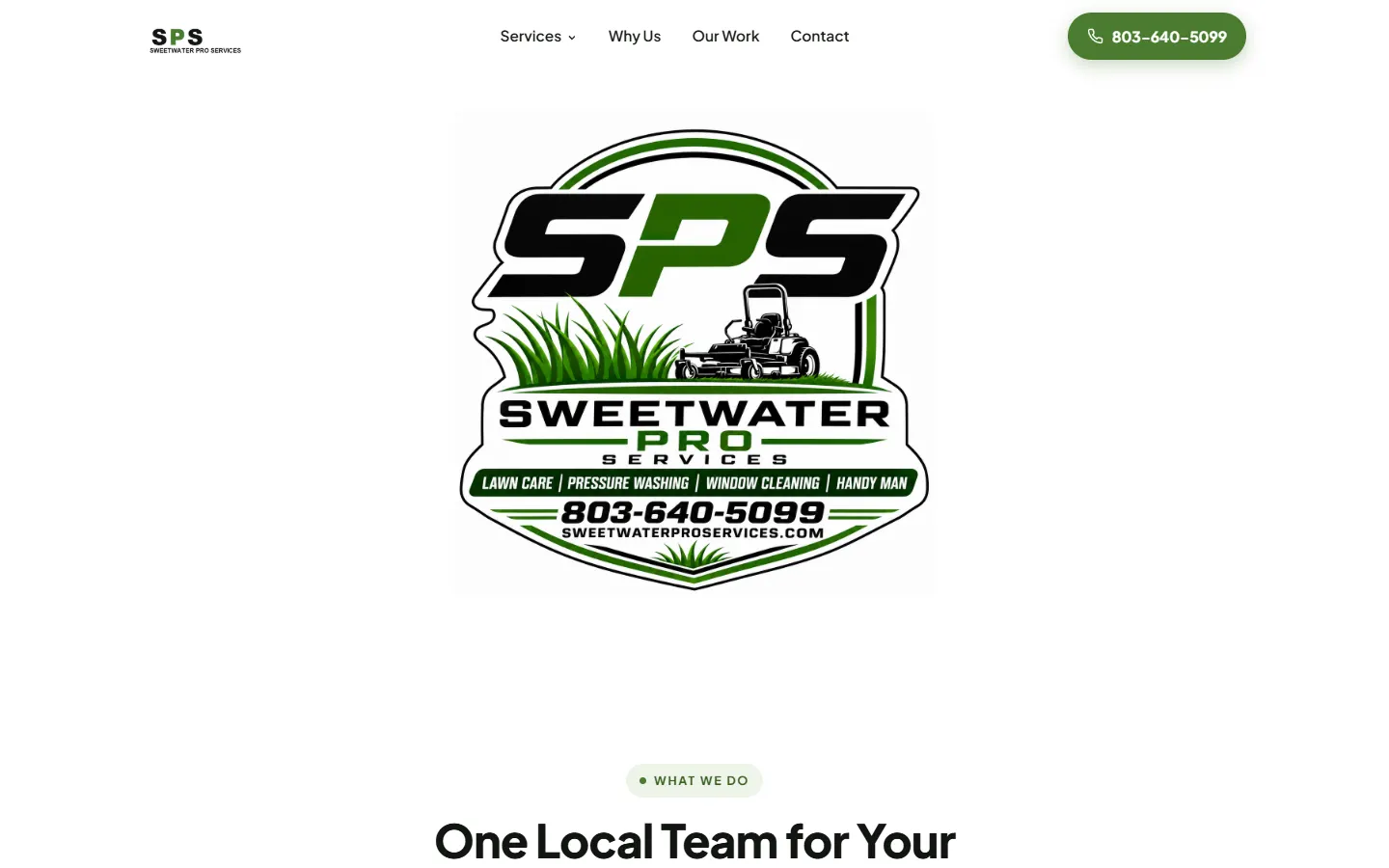 Screenshot of the Sweetwater Pro Services website
